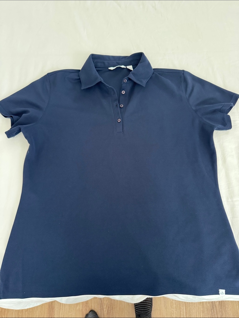 Women's Navy Golf Polo Top